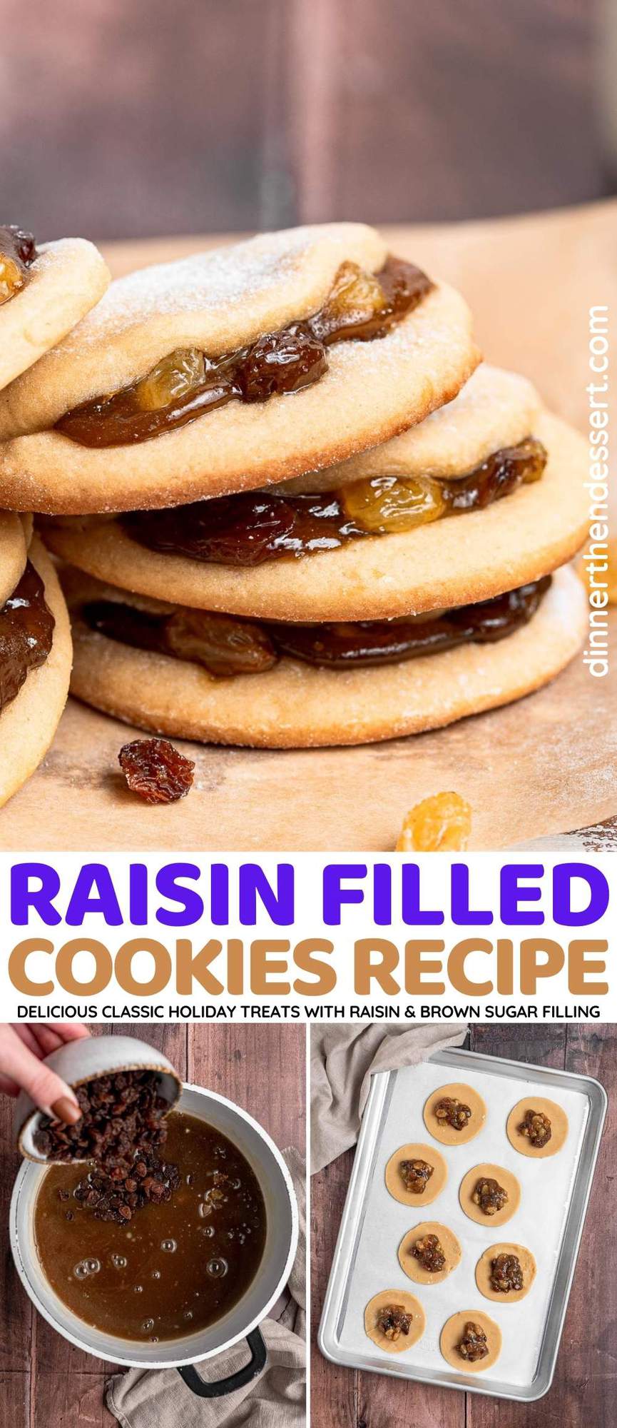 Raisin Filled Cookies collage