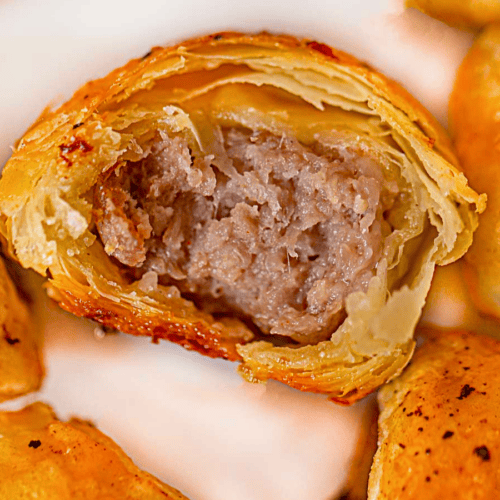 cooked pork wrapped in pasty
