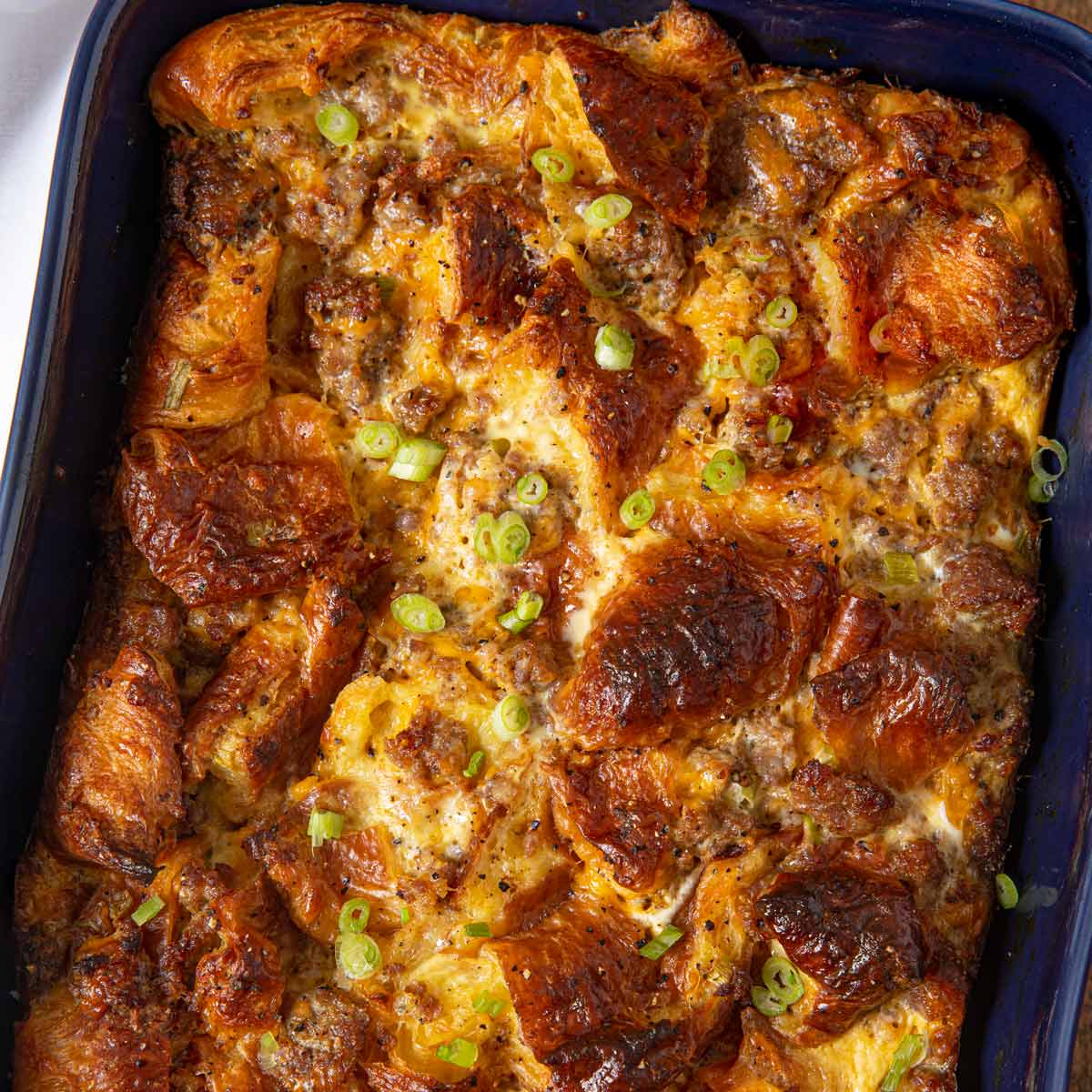 Sausage and Egg Croissant Breakfast Casserole