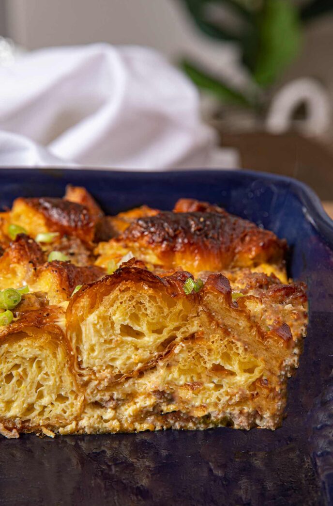 Sausage Croissant Casserole