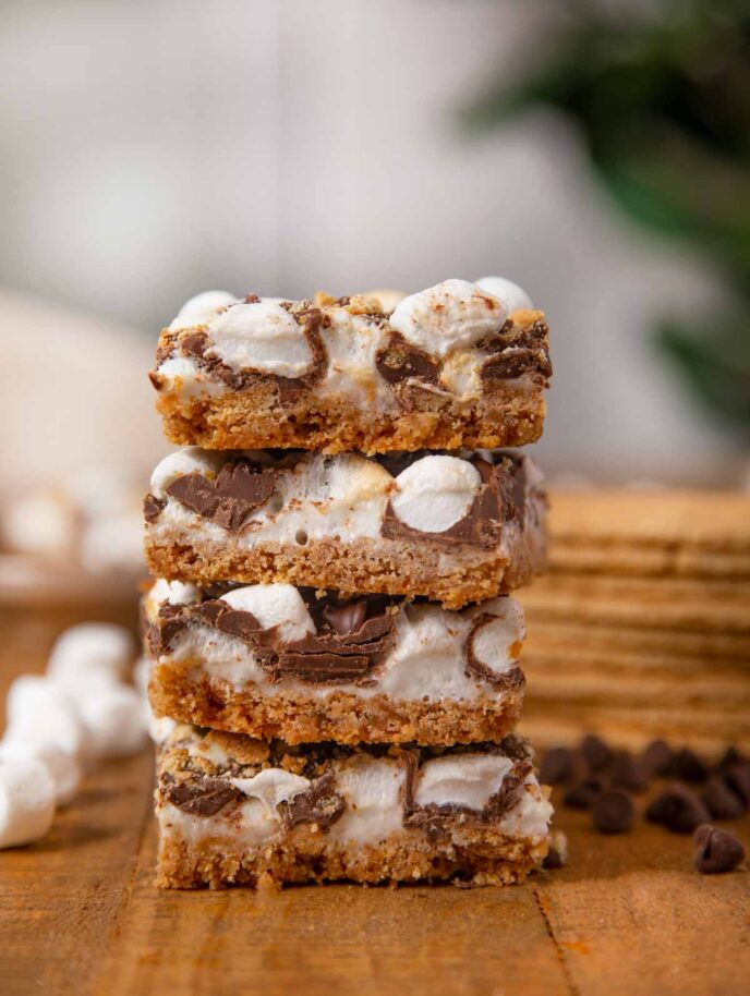 Stack of Smores Bars