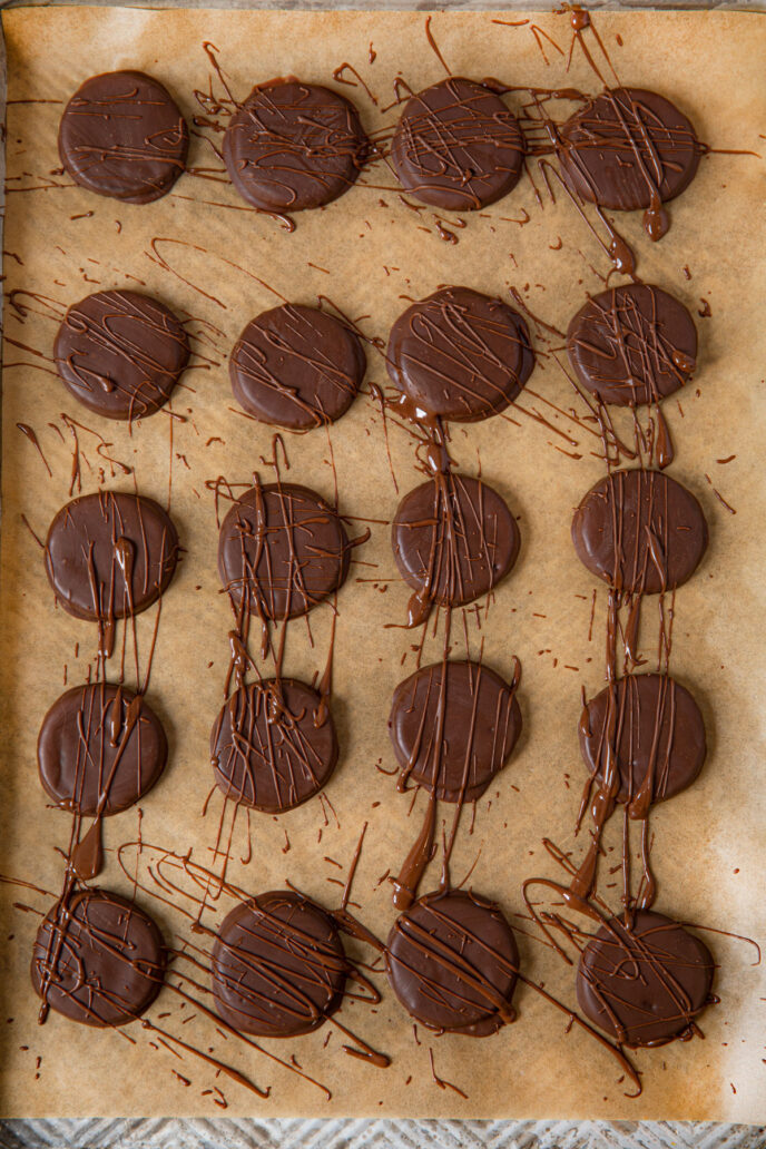 Tray full of Thin Mints Cookies