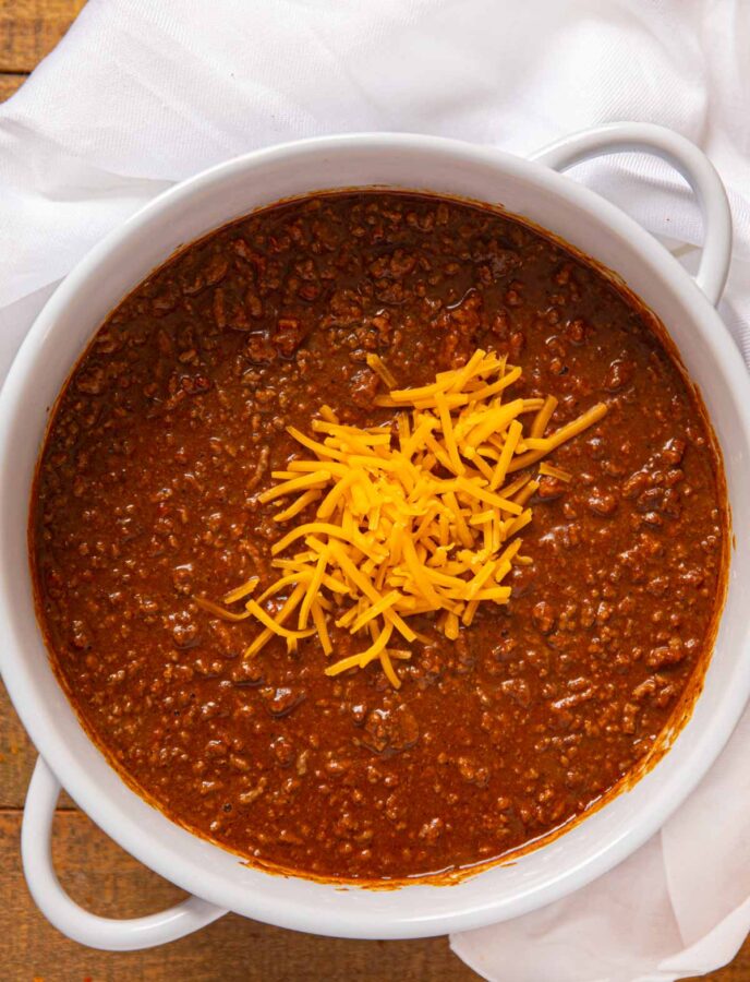 Tommy's Chili in a pot