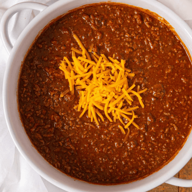 Bowl of Chili with cheese on top