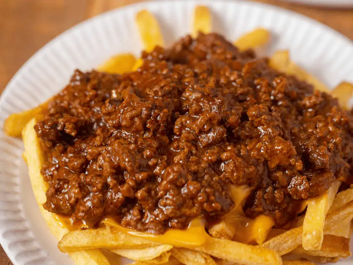 Chili served over fries
