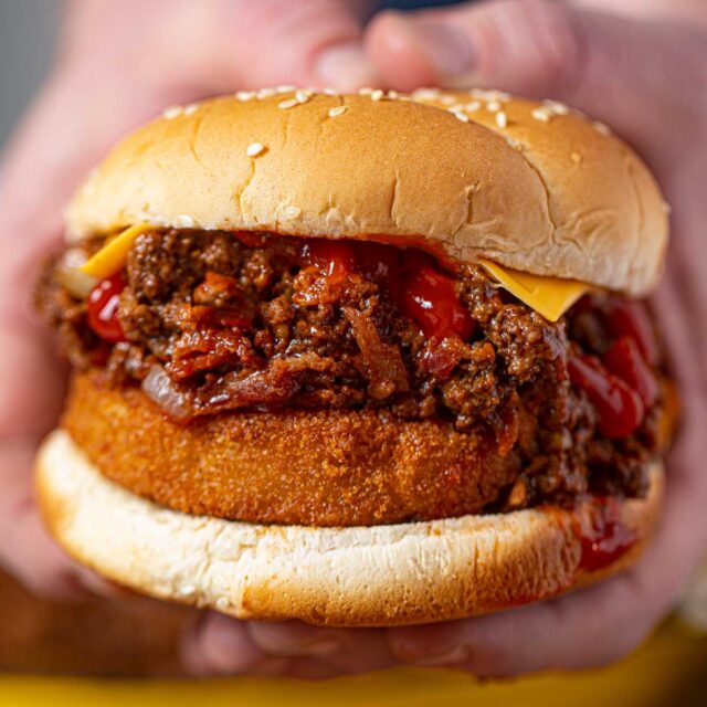 Sloppy Joes like Carls Jr Western Bacon Cheeseburger