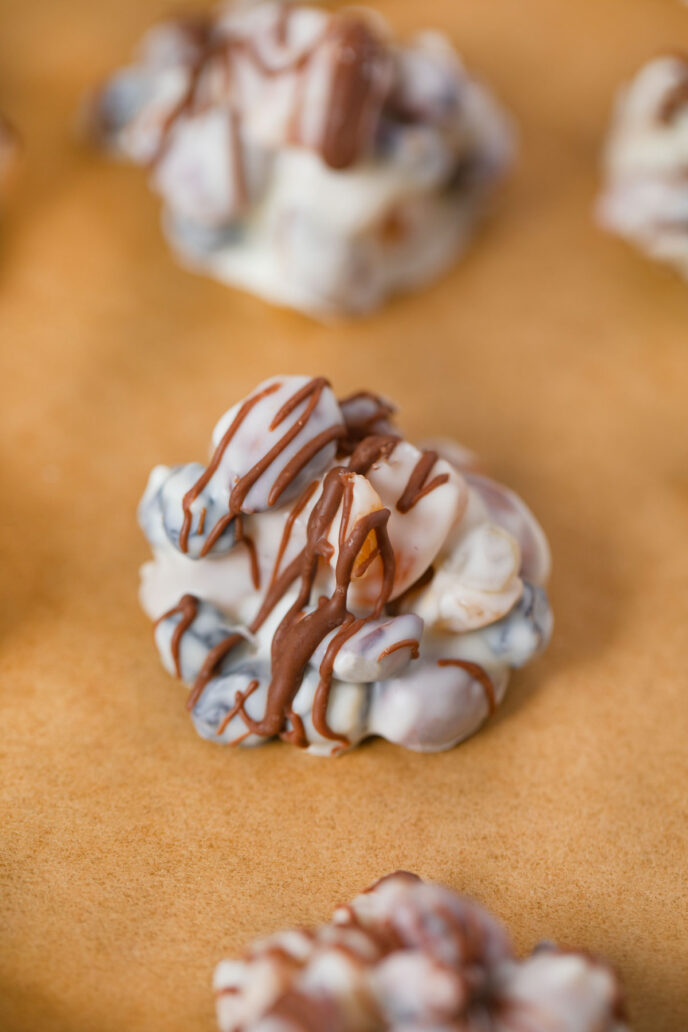 White Chocolate Fruit and Nut Clusters - Dinner, then Dessert