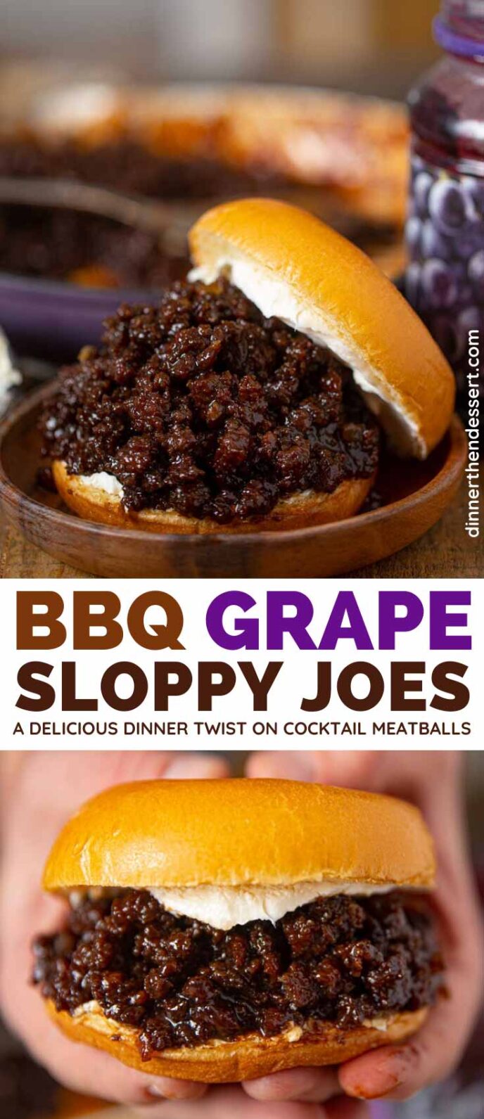 BBQ Grape Jelly Sloppy Joes collage