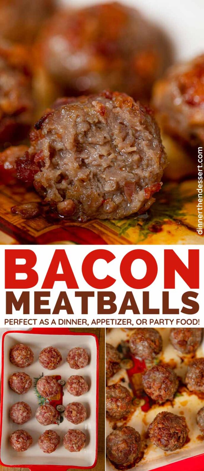 Bacon Meatballs collage