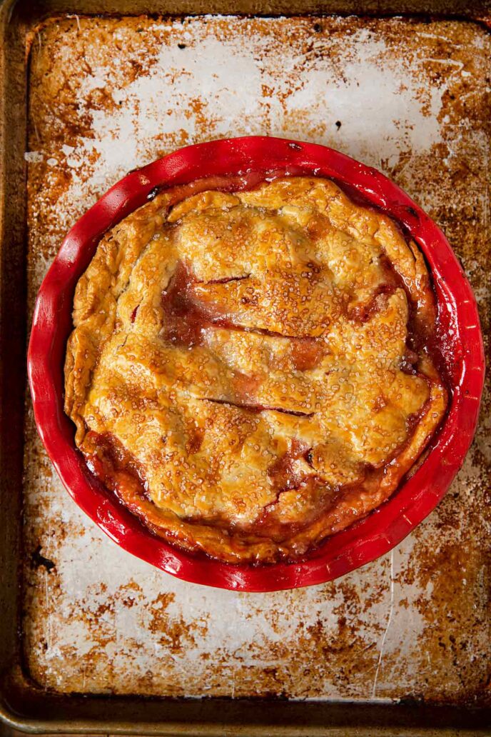 Strawberry Pie on Baking Sheet