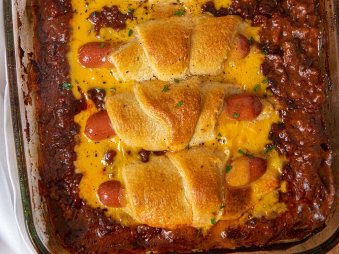 Chili Cheese Dog Casserole