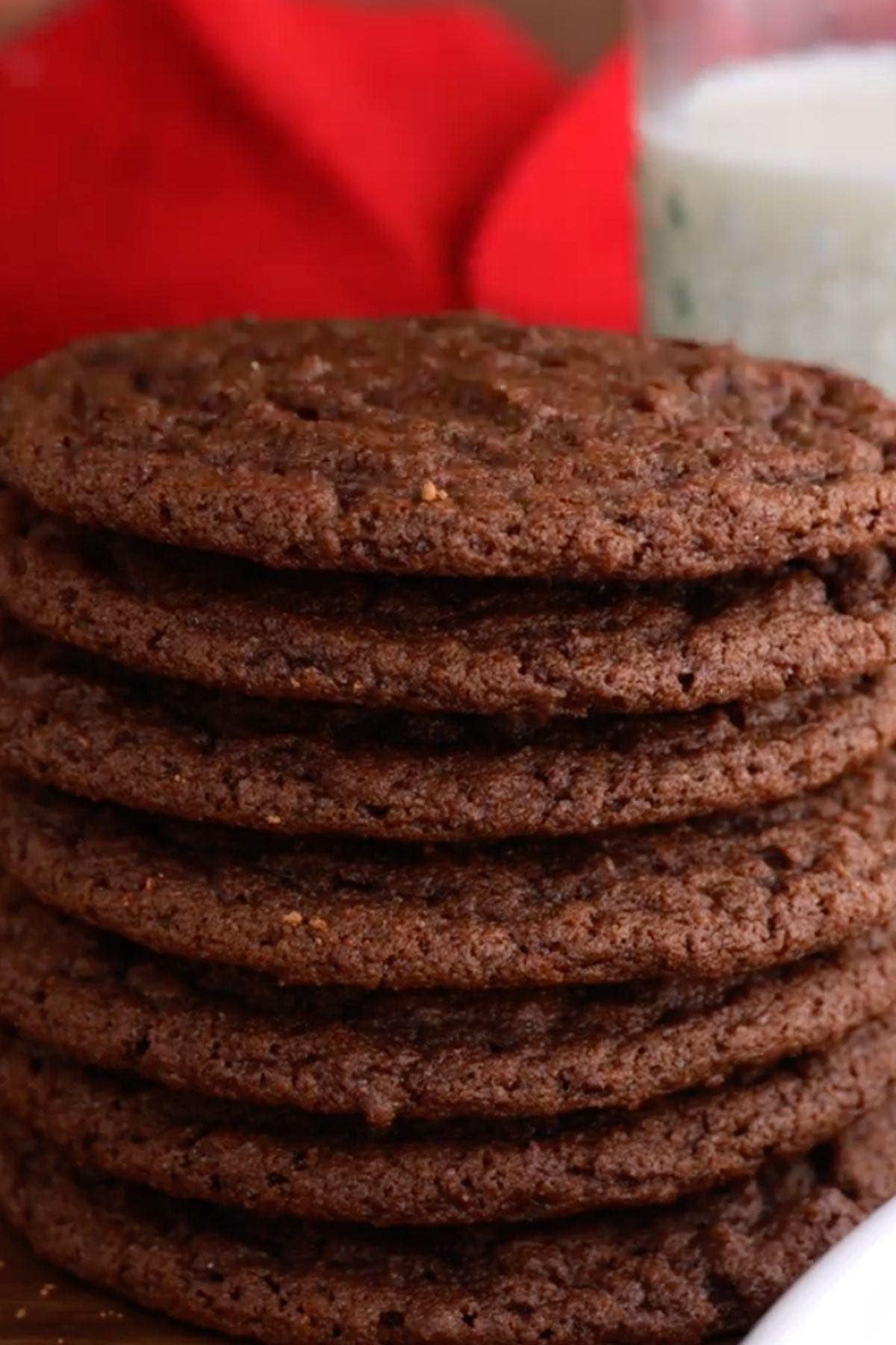 Chocolate Cookies in a stack