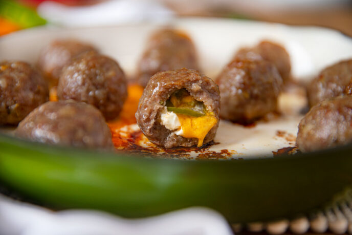 Jalapeno Popper Stuffed Meatballs