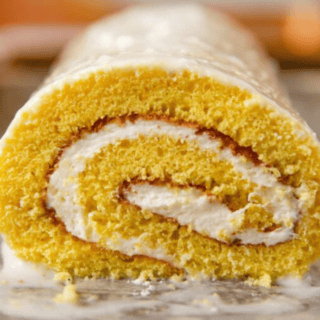 rolled cake side view