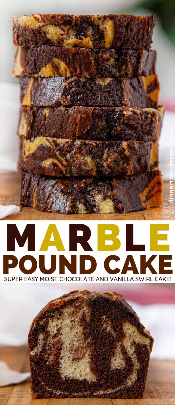 Marble Pound Cake collage