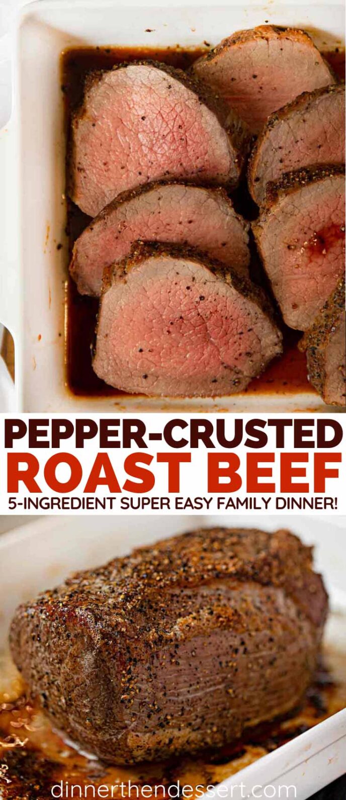 Pepper-Crusted Roast Beef collage