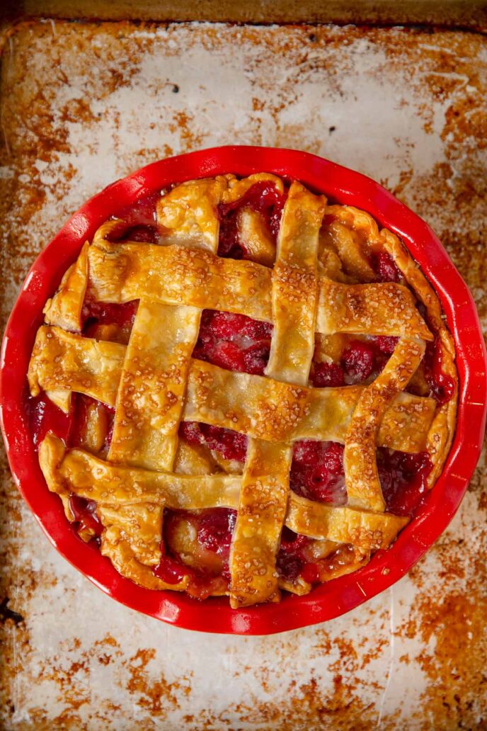 Raspberry Peach Pie top-down