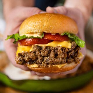 sandwich close up, held in hand