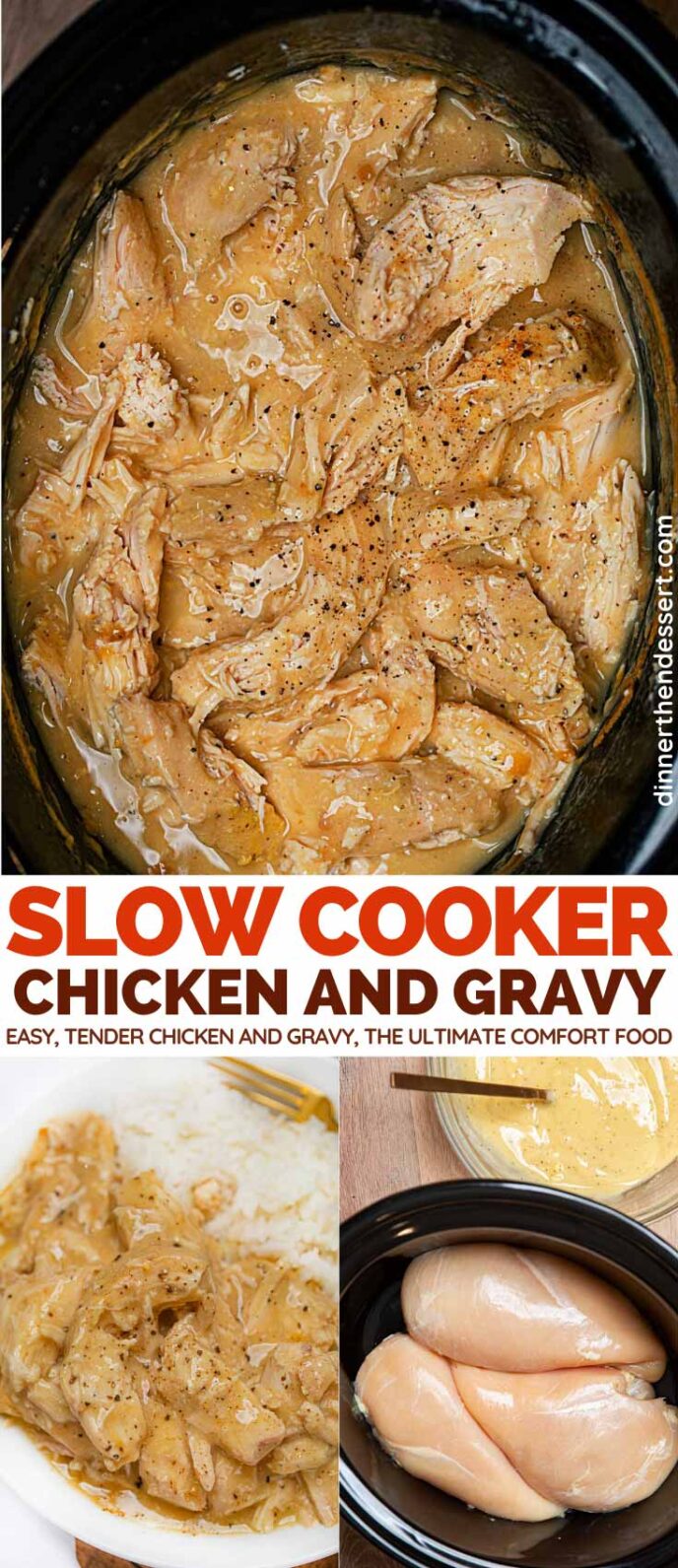 Slow Cooker Chicken Breast with Gravy Recipe - Dinner, then Dessert