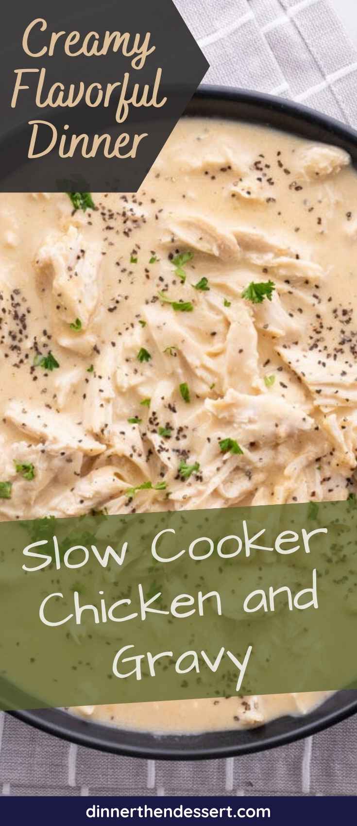 Slow Cooker Chicken and Gravy Recipe [VIDEO] - Dinner, then Dessert