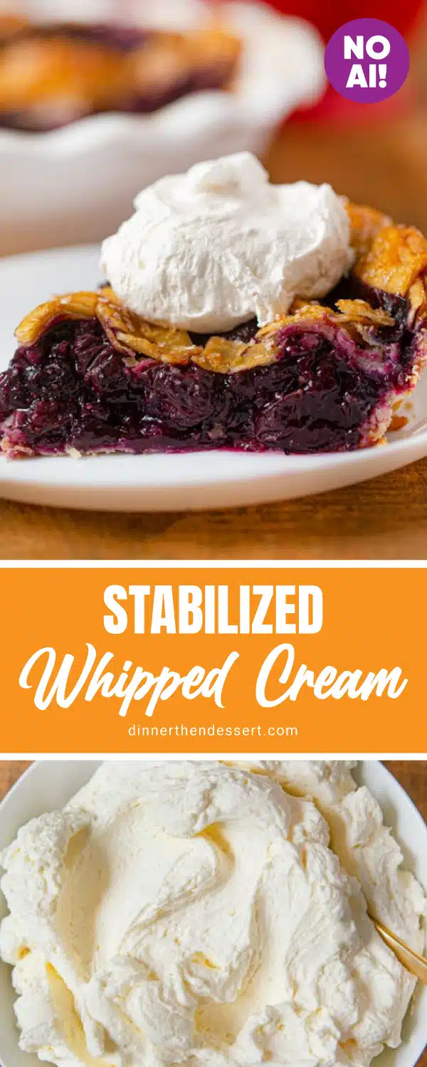 Dessert in a bowl and a dollop on a slice of pie pin pic