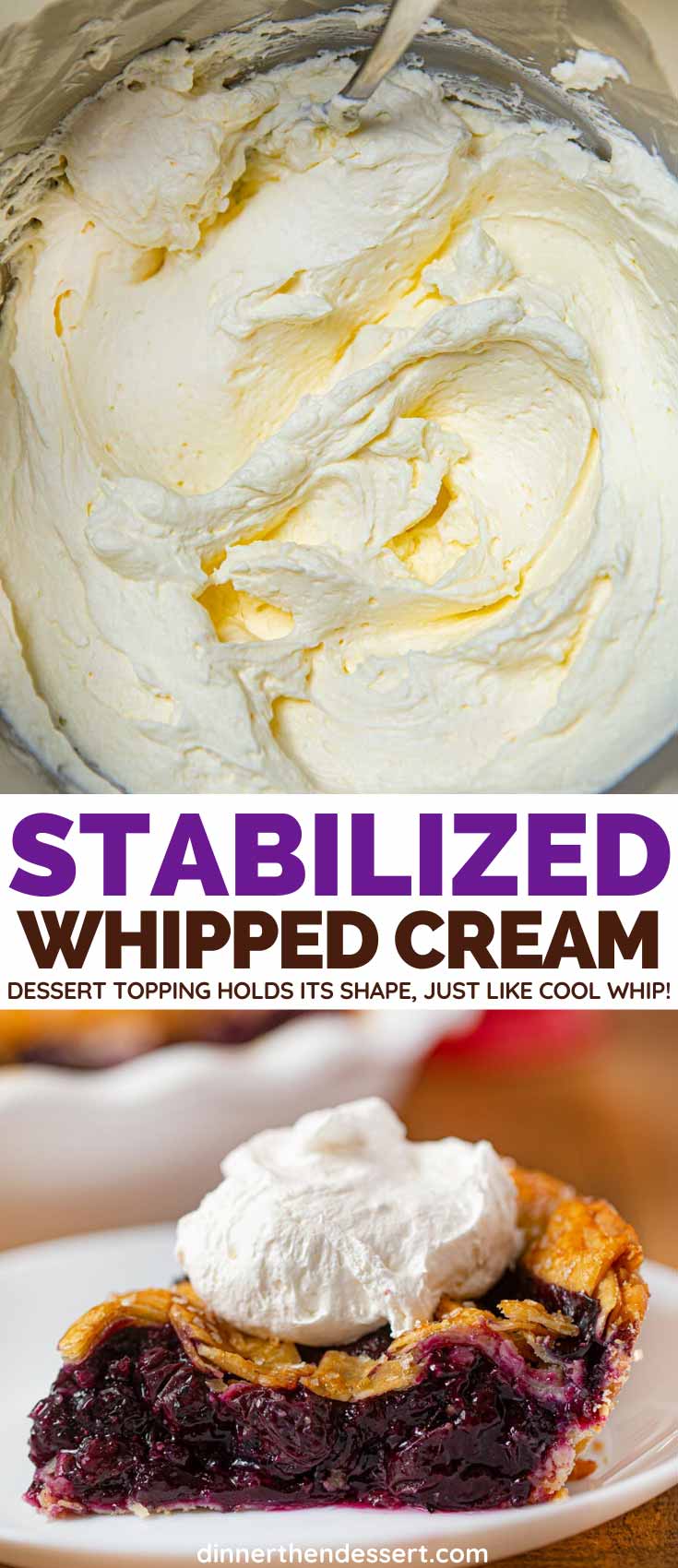 Stabilized Whipped Cream (w/ Cream Cheese) Recipe - Dinner, then Dessert