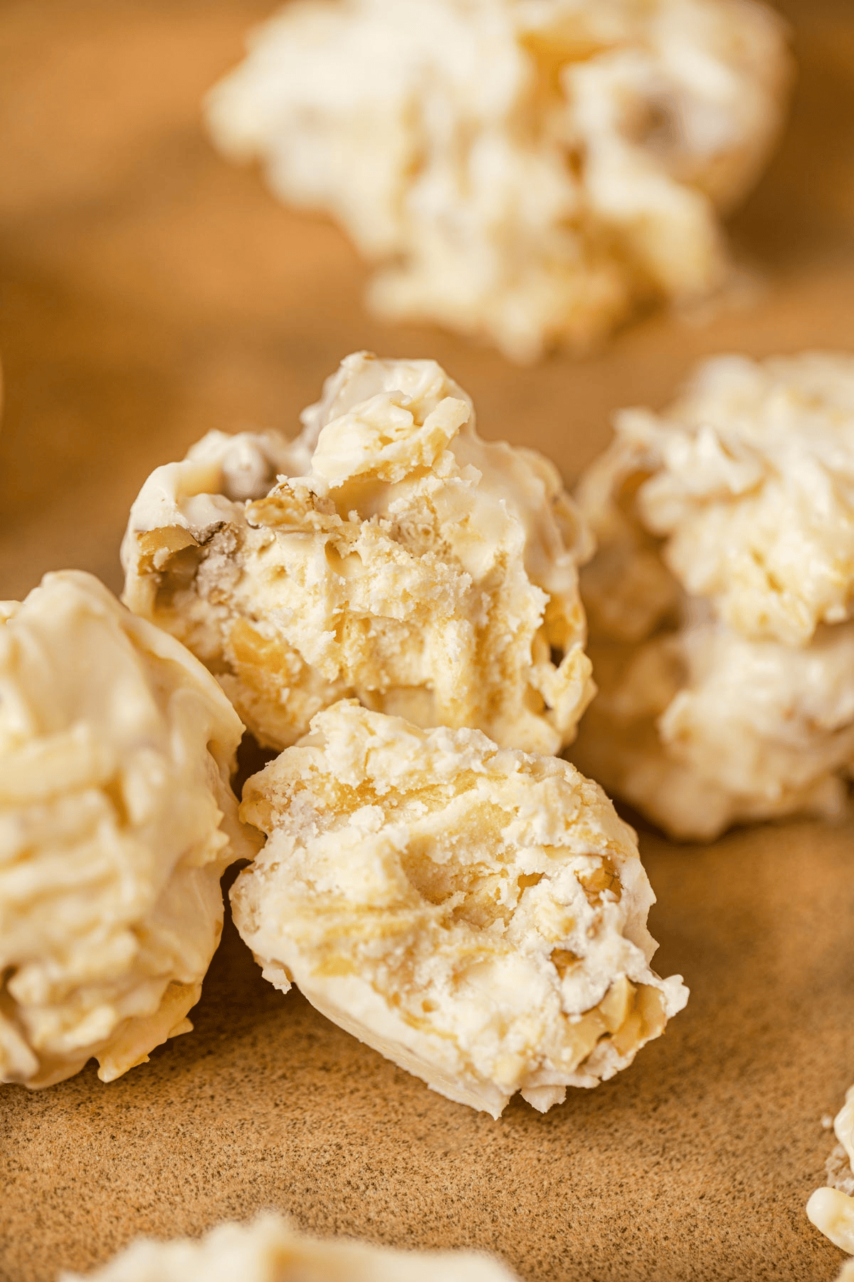 Potato chip and white chocolate clusters