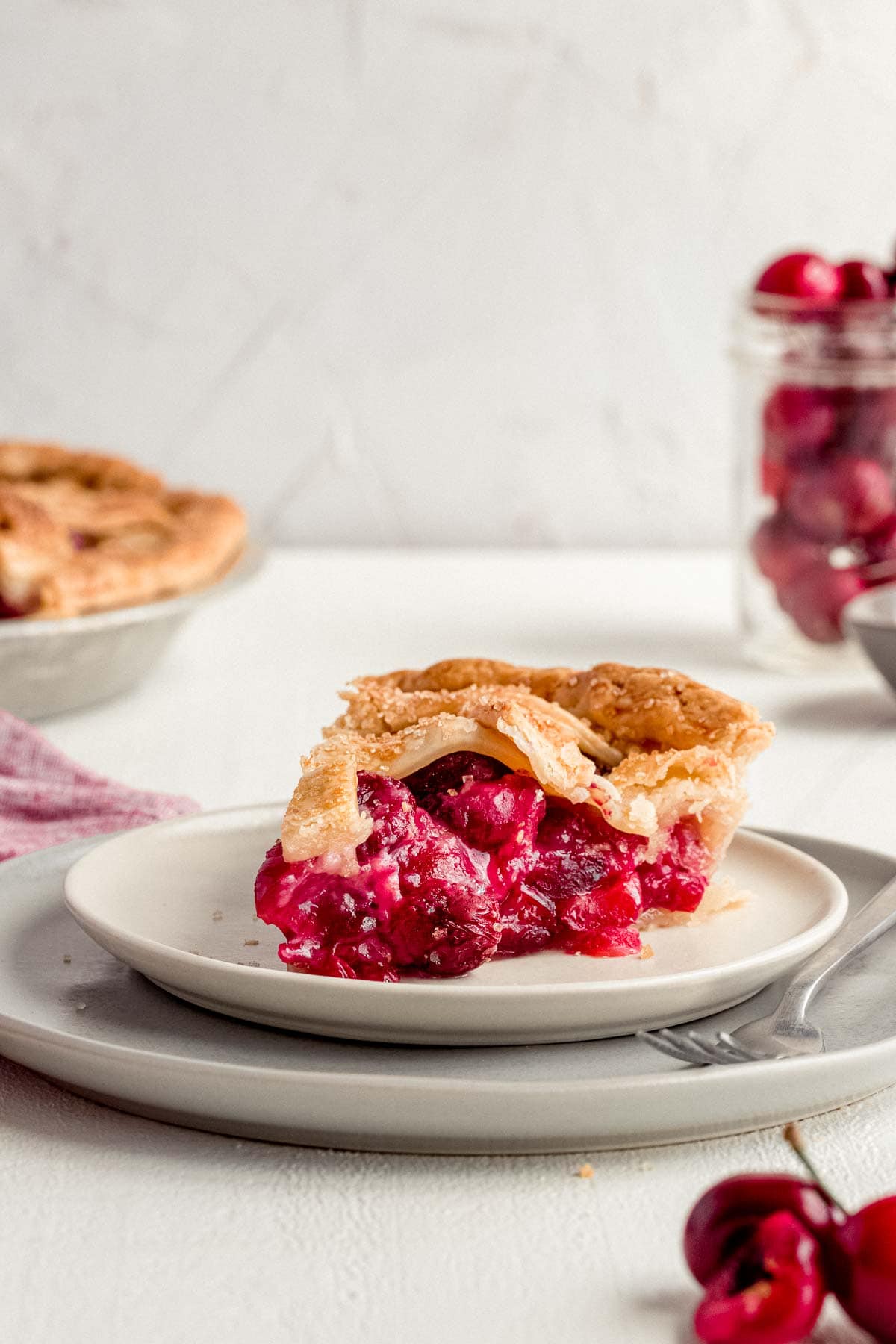 Cherry Pie slice on plate