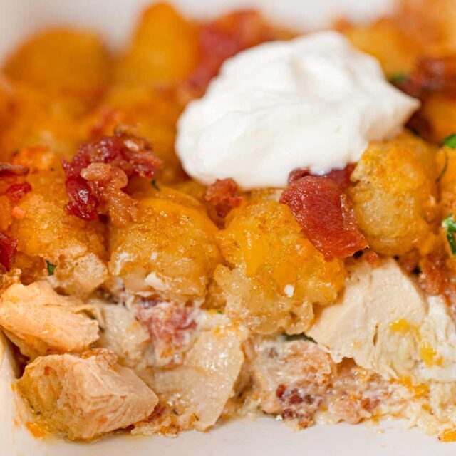 Chicken Bacon Ranch Tater Tot Casserole Recipe - Dinner ...