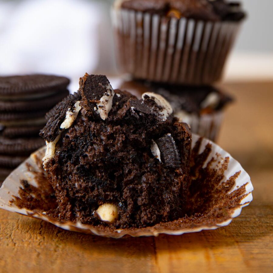 Chocolate Oreo Muffins Recipe - Dinner, then Dessert