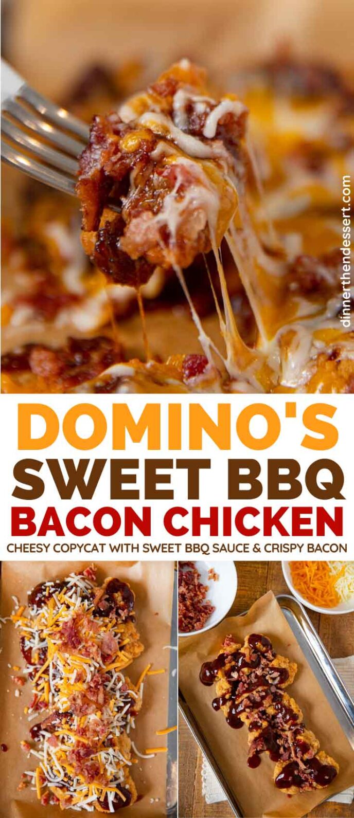 Domino's Sweet BBQ Bacon Chicken copycat collage