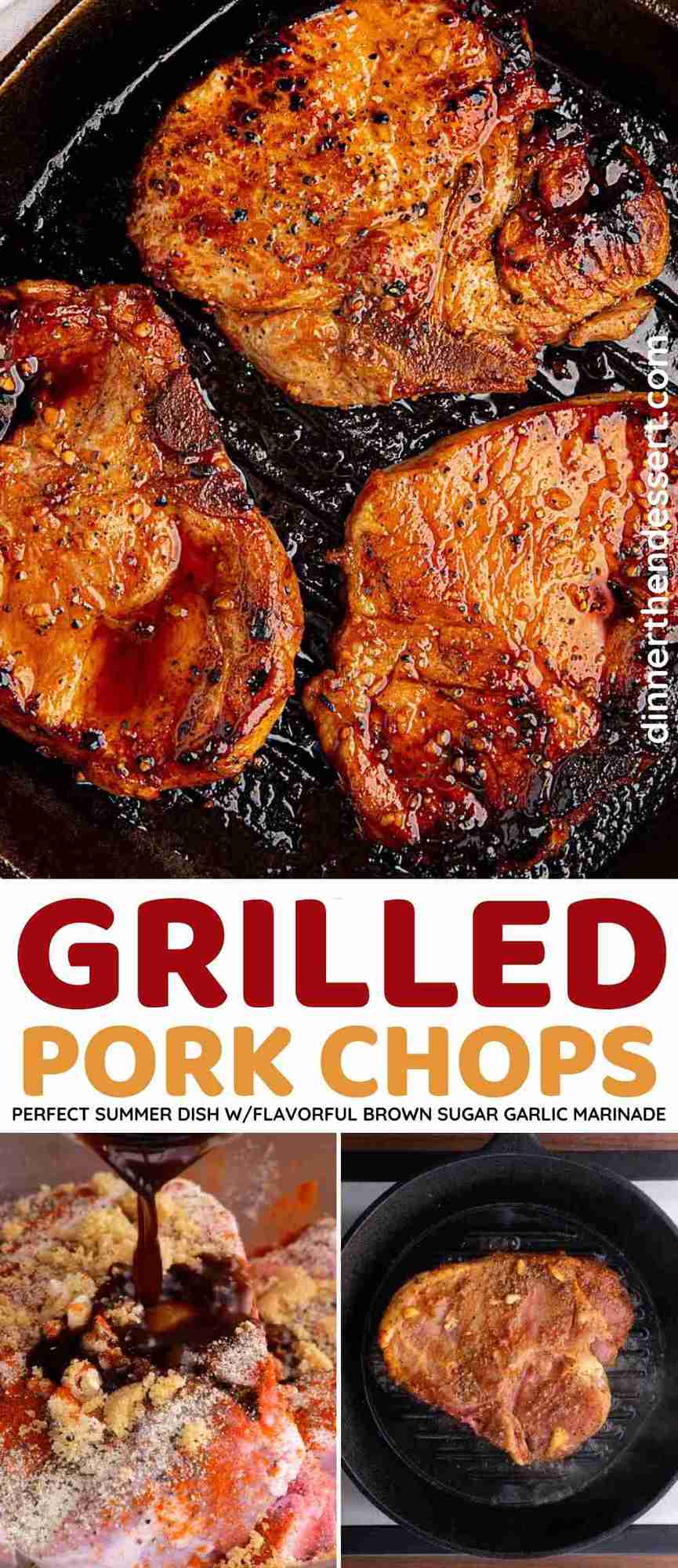 Grilled Pork Chops Collage