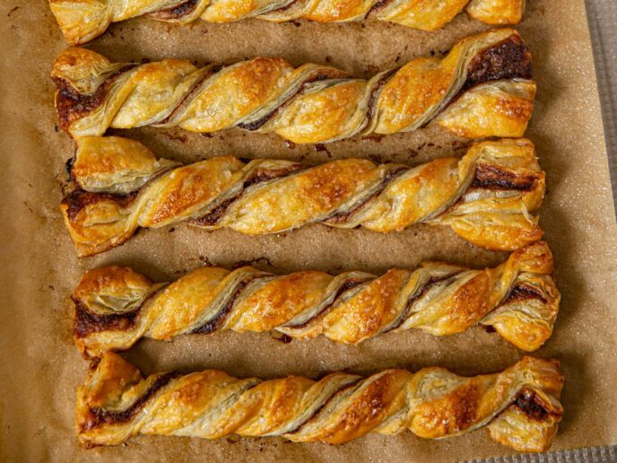 Chocolate Puff Pastry Twists