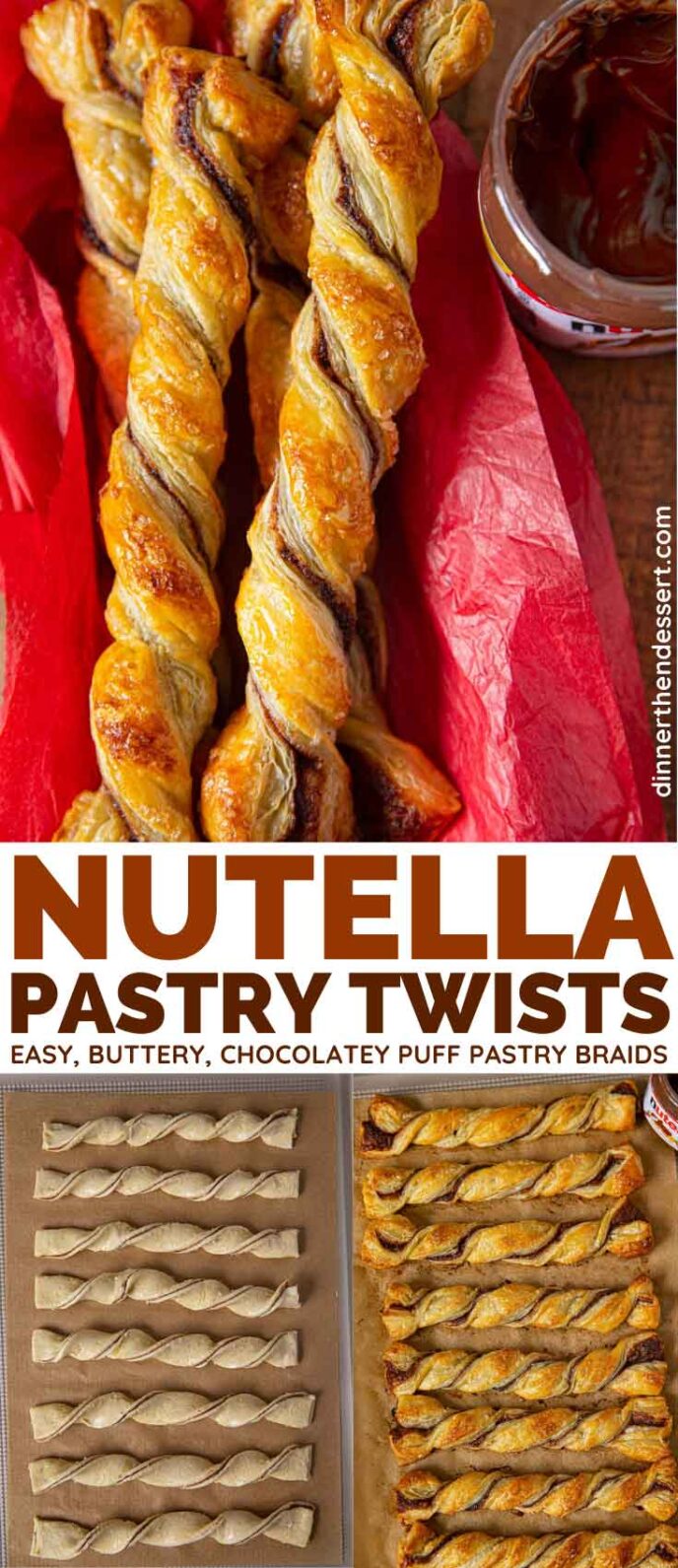 Nutella Pastry Twists collage