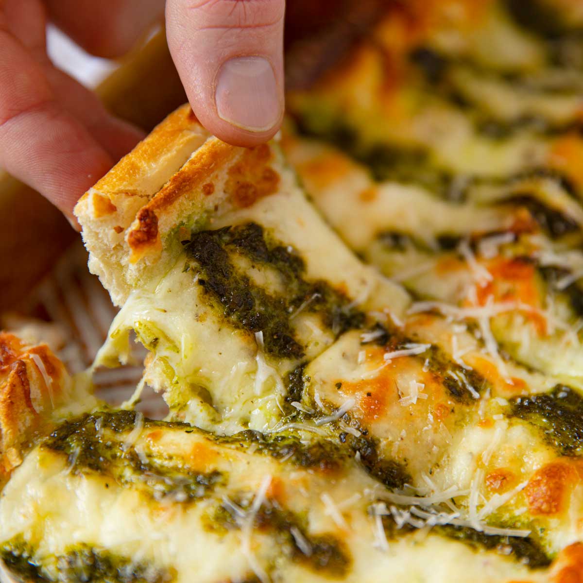Pesto Cheesy Bread
