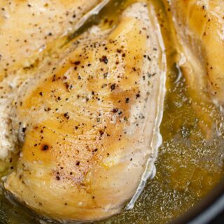 Close up of slow cooked chicken