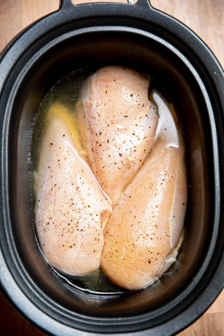 Slow Cooker Chicken Breasts Recipe (Not DRY!) - Dinner, then Dessert