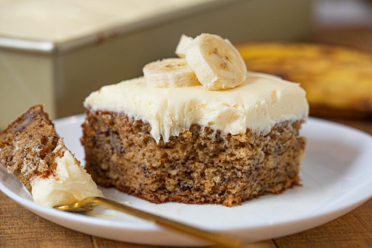 Easy Banana Cake Recipe (w/ Cream Cheese Frosting) - Dinner, then Dessert