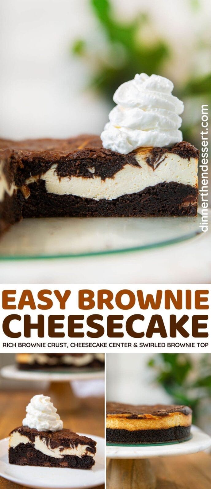 Brownie Cheesecake collage