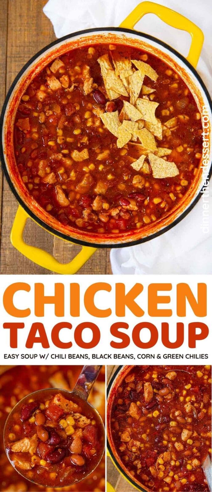 Chicken Taco Soup collage