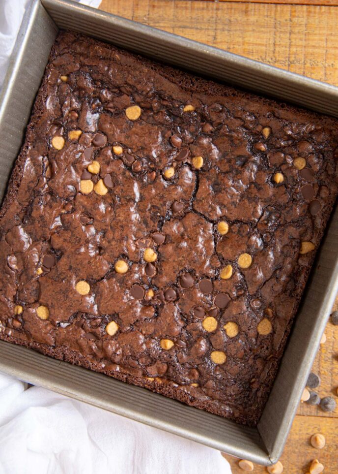 Chocolate Peanut Butter Chip Brownies Recipe Dinner Then Dessert