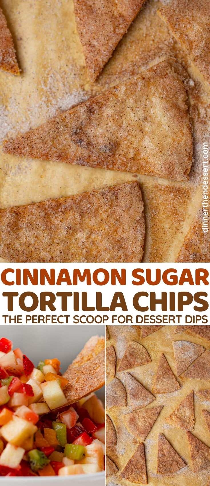 Cinnamon Sugar Tortilla Chips collage