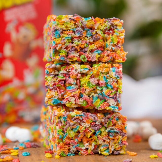 Fruity Pebbles Treats in stack