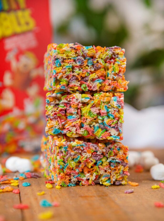 Fruity Pebbles Treats in stack