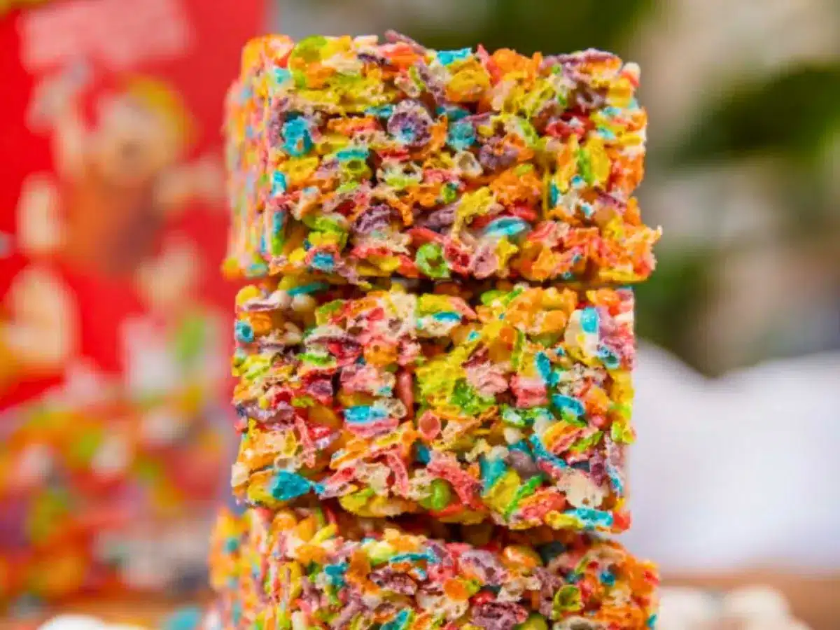 Stack of rainbow bars
