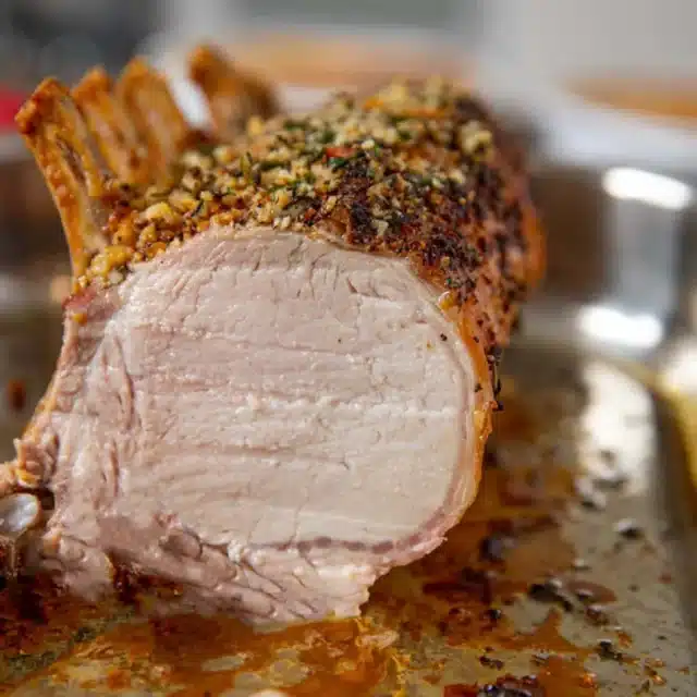 Side view of pork