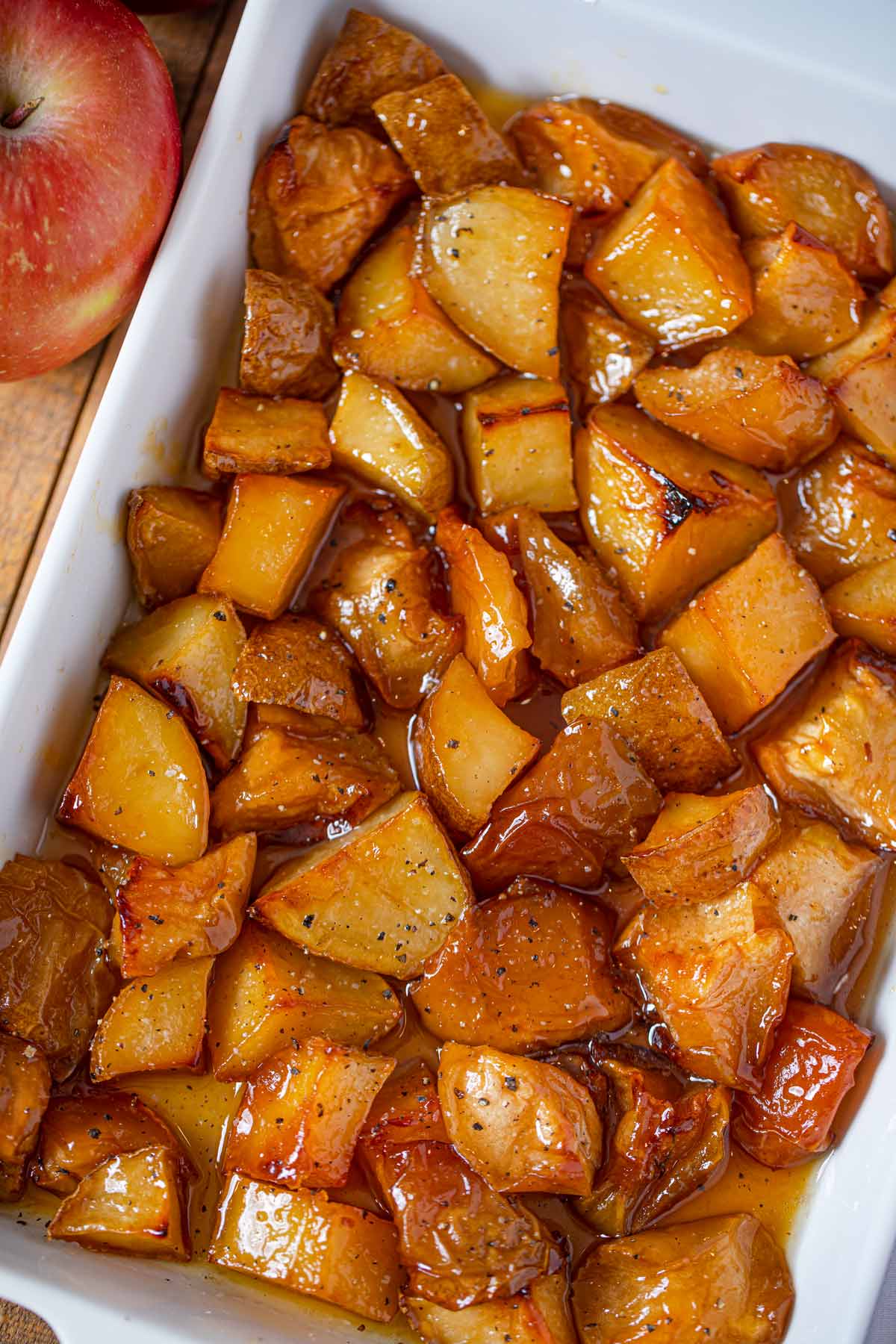 Honey Roasted Apples and Potatoes Recipe - Dinner, then Dessert