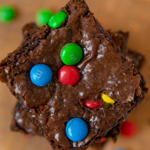 Easy M&M Brownies Recipe - Dinner, then Dessert