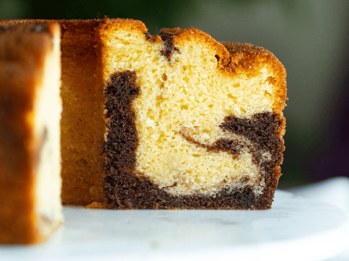 inside of baked cake