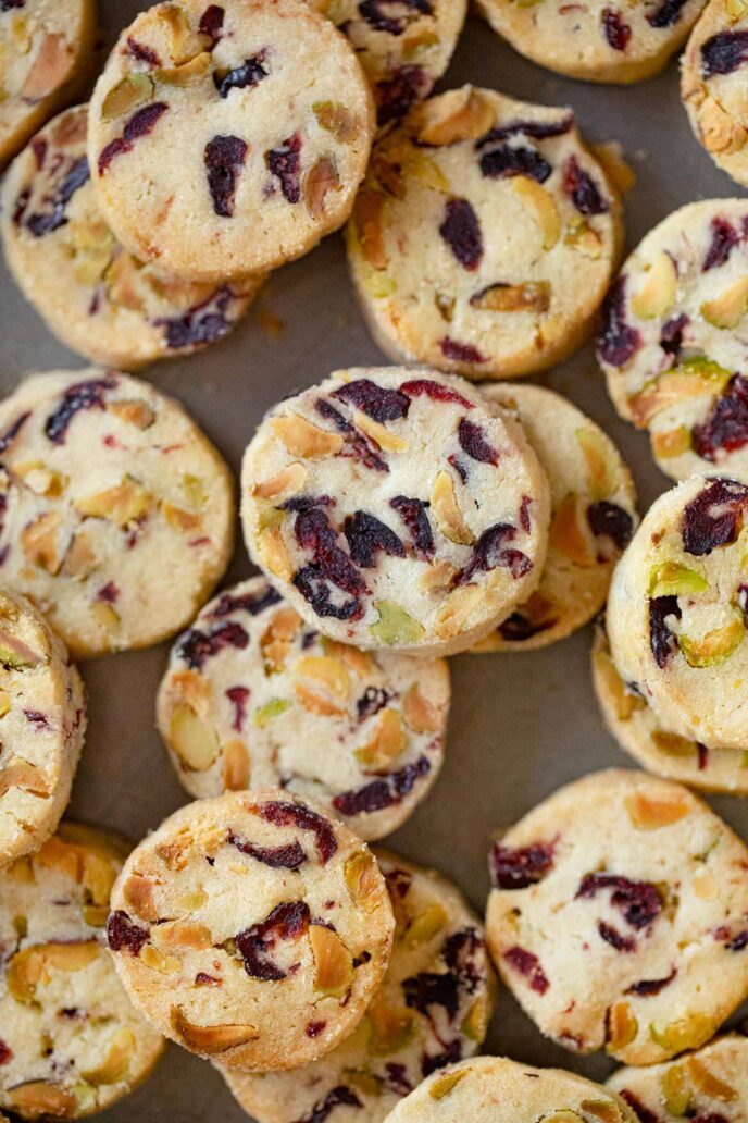 Pistachio Cranberry Shortbread Cookies Recipe Dinner, then Dessert